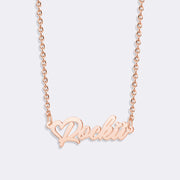 Heart Name Necklace, Personalized Chain Necklace For Women