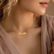 Heart Name Necklace, Personalized Chain Necklace For Women