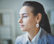 Unique Silver Monogrammed Earrings - Circle Pendant Tailored Custom Design