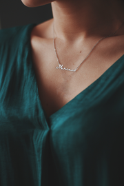 Customized Name Pendant Necklace, Stylish Gold Chain Necklace