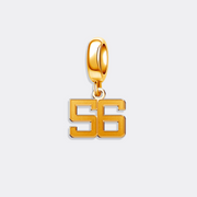 Custom Sports Number Charm Pendant for Bracelet