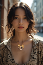 Custom Photo Necklace with Angel Wing&LOVE Charm – Personalized Gift