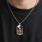 Custom Sports Pendant Photo Necklace with Baseball Charm – Personalized Gift