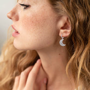 Half Moon Hoop Earrings, Custom Name Classy Earrings for Girl