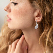 Yin Yang Earrings, Stylish Custom Name Hoop Earrings