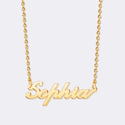 Custom Name 925 Sterling Silver Necklace, Stainless Steel Heart Chain