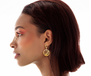 Volleyball Name&Number Pendant Earrings - Stylish Hoop Design with Personalization