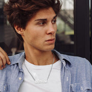 Custom Name Plated Necklace, Bold Name Pendant Necklace Jewelry