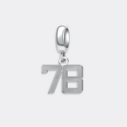 Custom Sports Number Charm Pendant for Bracelet