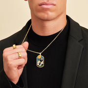 Custom Sports Pendant Photo Necklace with Soccer Charm – Personalized Gift
