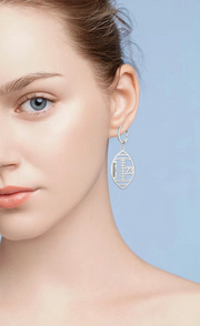Personalized Football Earrings - Stylish Sports Jewelry for Sports Lovers