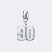 Custom Gold Sports Number Charm Pendant for Bracelet