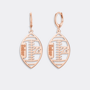 Personalized Football Earrings - Stylish Sports Jewelry for Sports Lovers