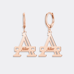 Custom Monogram Letter Earrings - Elegant Initial Drop for Her