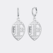 Personalized Football Earrings - Stylish Sports Jewelry for Sports Lovers
