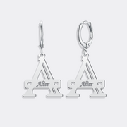 Custom Monogram Letter Earrings - Elegant Initial Drop for Her