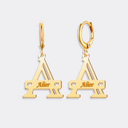Custom Monogram Letter Earrings - Elegant Initial Drop for Her