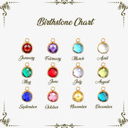 Custom Rose Gold Name & Birthstone Charm for Bracelet