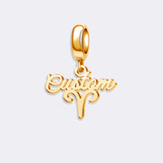 Custom Zodiac Sign Name Charm Pendant for Bracelets