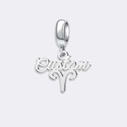 Custom Zodiac Sign Name Charm Pendant for Bracelets