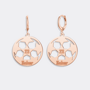 Customizable Soccer Earrings - Unique Sporty Design Available in Elegant Finishes