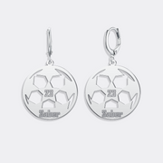 Customizable Soccer Earrings - Unique Sporty Design Available in Elegant Finishes