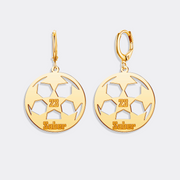Customizable Soccer Earrings - Unique Sporty Design Available in Elegant Finishes