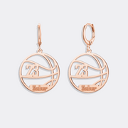 Personalized Basketball Earrings - Customizable Sports Charm Design for Women Men