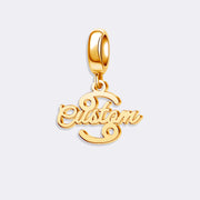 Custom Zodiac Sign Name Charm Pendant for Bracelets