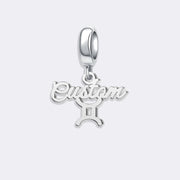Custom Zodiac Sign Name Charm Pendant for Bracelets
