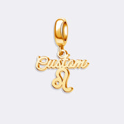 Custom Zodiac Sign Name Charm Pendant for Bracelets