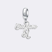 Custom Zodiac Sign Name Charm Pendant for Bracelets