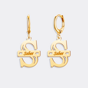 Custom Monogram Letter Earrings - Elegant Initial Drop for Her