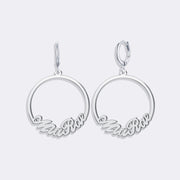 Custom Name Hoop Dangle Earrings – Personalized Statement Jewelry