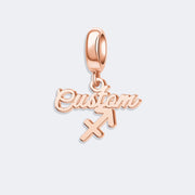 Custom Zodiac Sign Name Charm Pendant for Bracelets
