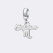 Custom Zodiac Sign Name Charm Pendant for Bracelets