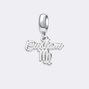 Custom Zodiac Sign Name Charm Pendant for Bracelets