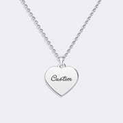 Custom Gold Heart Photo Necklace with Back Engraving, Keepsake Gift