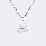 Heart Pendant Custom Photo Memorial Necklace, Personalized Gift for Love