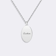 Personalized Oval Photo Picture Necklace, Keepsake Memorial Pendant