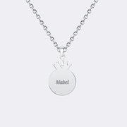 Custom Crown Photo Necklace,Personalized Gift Gold Pendant