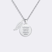 Custom Photo Necklace with Angel Wing Charm – Rose Gold Pendant
