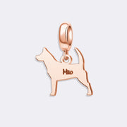 Custom Dog Pet Pendant Charm for Bracelets,Custom Name Memory Gift