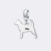 Custom Dog Pet Pendant Charm for Bracelets,Custom Name Memory Gift