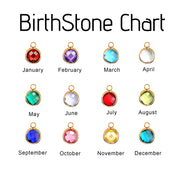 Custom Name Open Heart Necklace, Personalized Birthstone Necklace