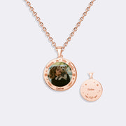 Custom Round Photo Necklace – “Forever in My Heart” Memorial Pendant