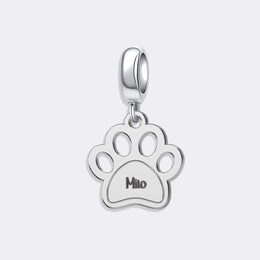 Custom Pet Dog Paw Pendant Charm for Bracelets,Custom Jewelry Commemoration Charm
